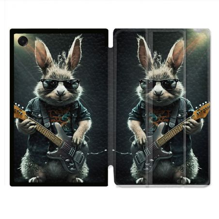 Coque Renforcée Pour Galaxy Tab A11 Plus Musique Rock Lapin