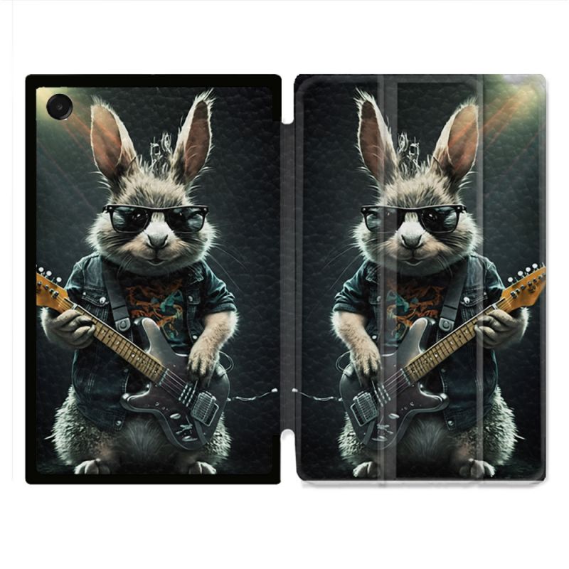 Coque Renforcée Pour Galaxy Tab A11 Plus Musique Rock Lapin