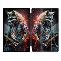 Coque Renforcée Pour Galaxy Tab A11 Plus Musique Rock Loup