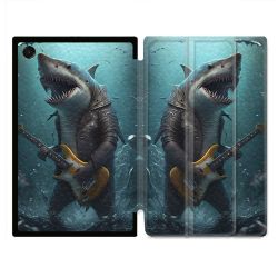 Coque Renforcée Pour Galaxy Tab A11 Plus Musique Rock Requin