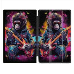 Coque Renforcée Pour Galaxy Tab A11 Plus Musique Rock Singe
