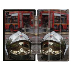 Coque Renforcée Pour Galaxy Tab A11 Plus Pompier Casque Camion