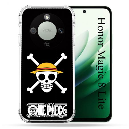 Coque Renforcée Pour Honor Magic 8 Lite 5G Manga One Piece Tete de Mort
