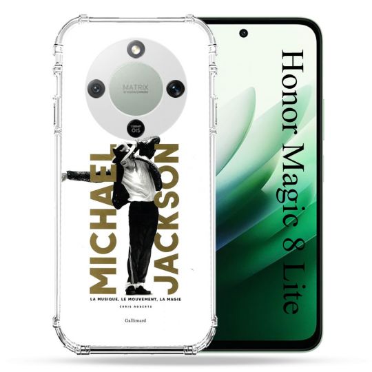 Coque Renforcée Pour Honor Magic 8 Lite 5G Michael Jackson Blanc