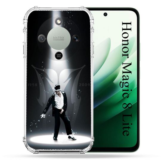 Coque Renforcée Pour Honor Magic 8 Lite 5G Michael Jackson Noir