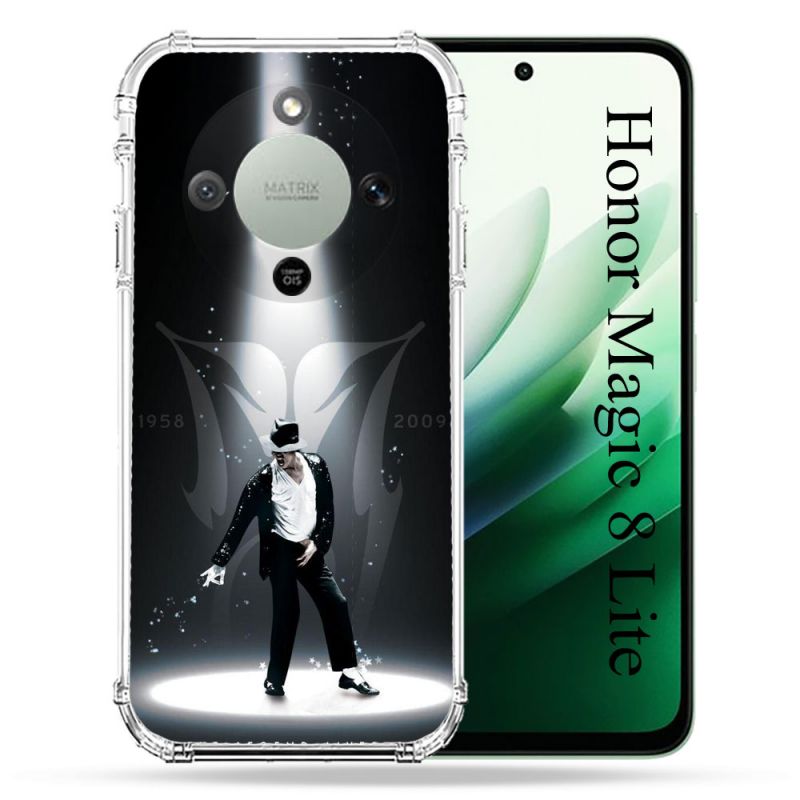 Coque Renforcée Pour Honor Magic 8 Lite 5G Michael Jackson Noir