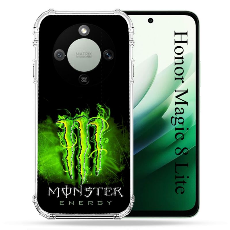 Coque Renforcée Pour Honor Magic 8 Lite 5G Monster Energy Vert