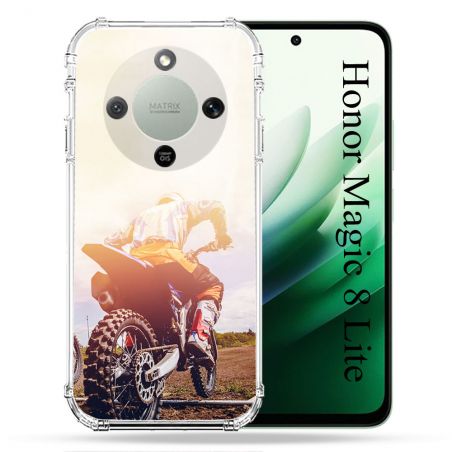 Coque Renforcée Pour Honor Magic 8 Lite 5G Moto Cross Soleil