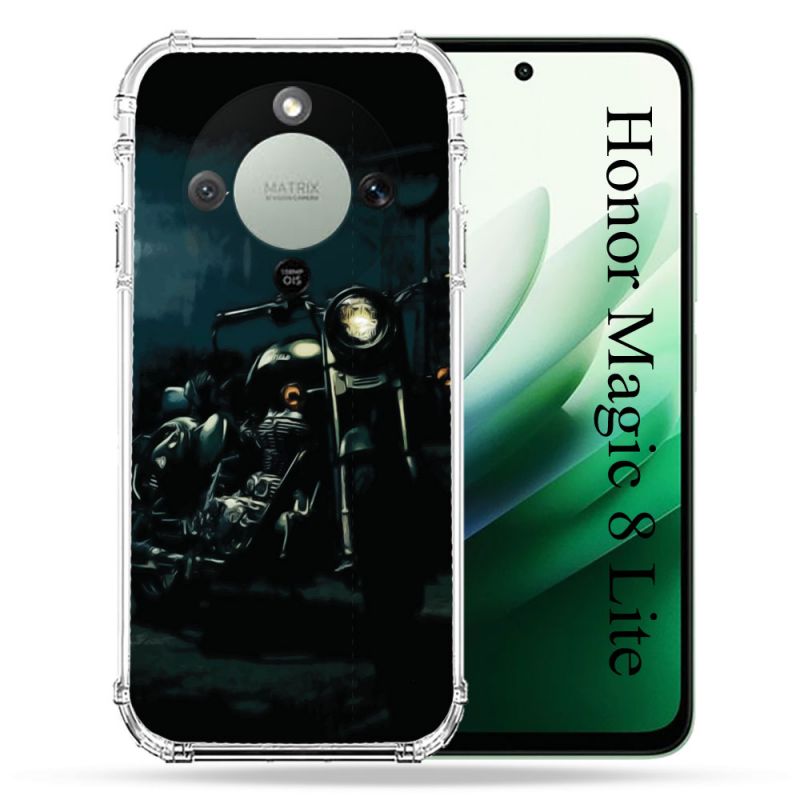 Coque Renforcée Pour Honor Magic 8 Lite 5G Moto Harley Vintage