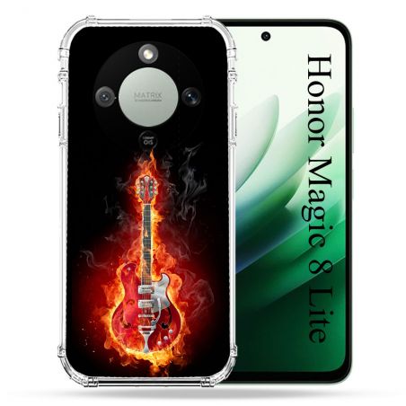 Coque Renforcée Pour Honor Magic 8 Lite 5G Musique Guitare Electrique