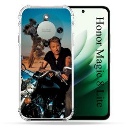Coque Renforcée Pour Honor Magic 8 Lite 5G Musique Johnny Hallyday Moto