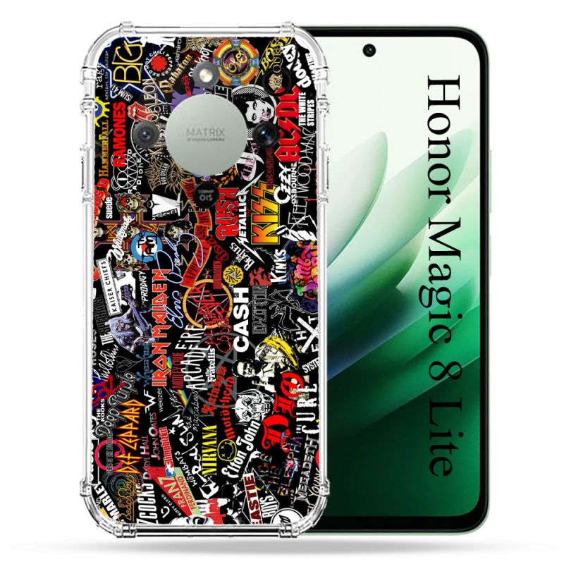 Coque Renforcée Pour Honor Magic 8 Lite 5G Musique Rock Groupe