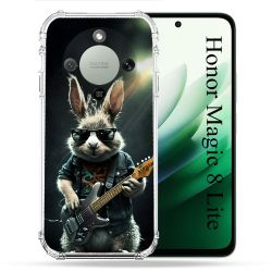 Coque Renforcée Pour Honor Magic 8 Lite 5G Musique Rock Lapin