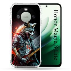 Coque Renforcée Pour Honor Magic 8 Lite 5G Musique Rock Loup