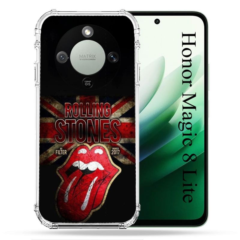 Coque Renforcée Pour Honor Magic 8 Lite 5G Musique Rolling Stones