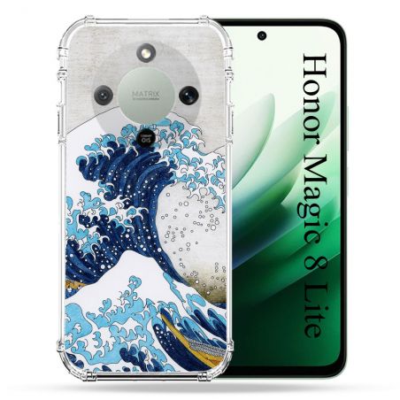Coque Renforcée Pour Honor Magic 8 Lite 5G Peinture La Grande Vague
