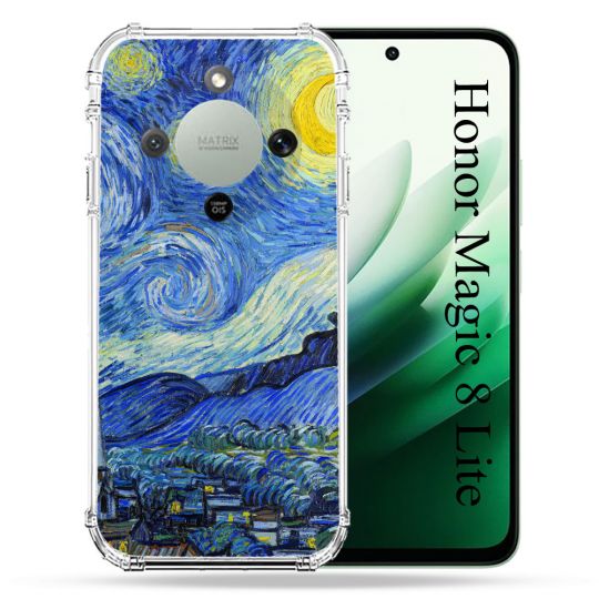 Coque Renforcée Pour Honor Magic 8 Lite 5G Peinture La nuit étoilée