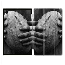 Coque Renforcée Pour Galaxy Tab A11 Plus Sport Rugby Ballon Vintage