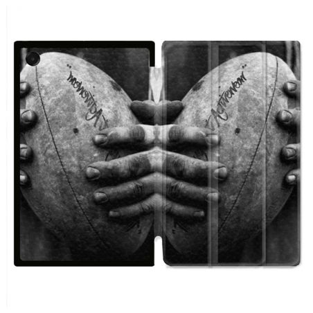 Coque Renforcée Pour Galaxy Tab A11 Plus Sport Rugby Ballon Vintage
