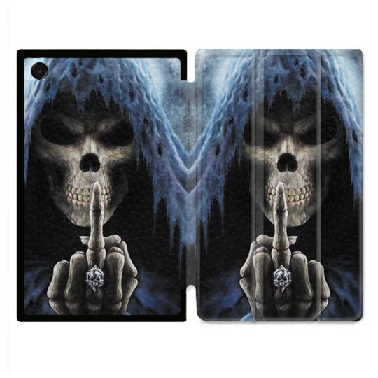 Coque Renforcée Pour Galaxy Tab A11 Plus Tete de Mort Doigt