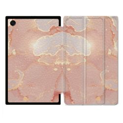 Coque Renforcée Pour Galaxy Tab A11 Plus Texture Marbre Rose