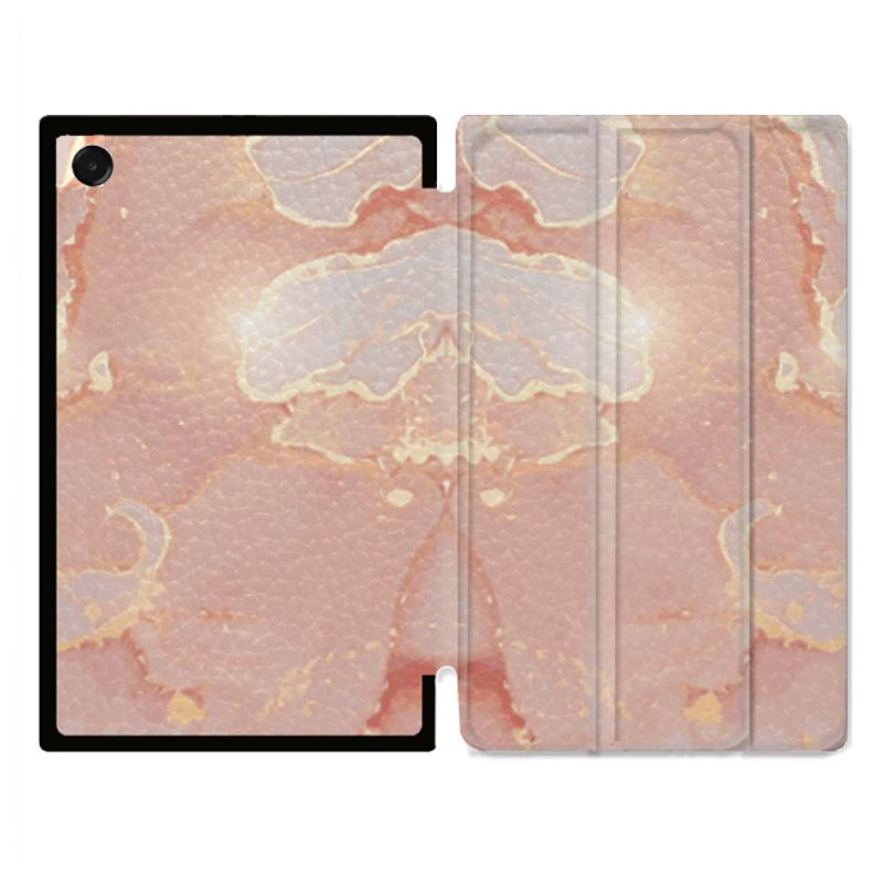 Coque Renforcée Pour Galaxy Tab A11 Plus Texture Marbre Rose