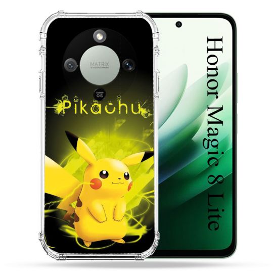 Coque Renforcée Pour Honor Magic 8 Lite 5G Pokemon Pikachu Eclair