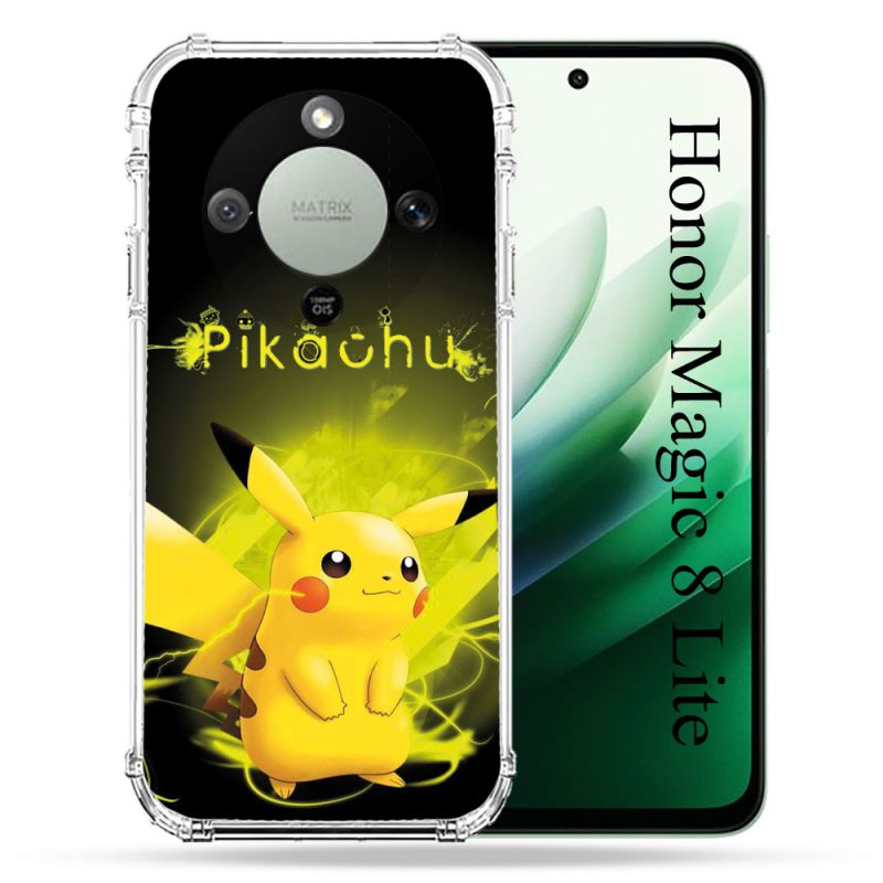 Coque Renforcée Pour Honor Magic 8 Lite 5G Pokemon Pikachu Eclair