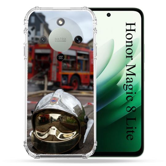 Coque Renforcée Pour Honor Magic 8 Lite 5G Pompier Casque Camion