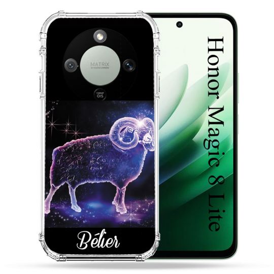 Coque Renforcée Pour Honor Magic 8 Lite 5G Signe Zodiaque 2 Bélier