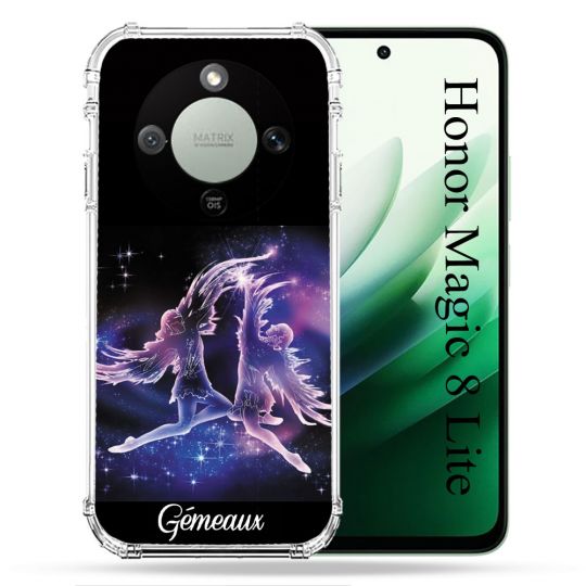 Coque Renforcée Pour Honor Magic 8 Lite 5G Signe Zodiaque 2 Gémeaux