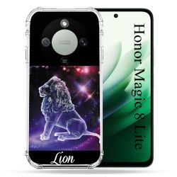Coque Renforcée Pour Honor Magic 8 Lite 5G Signe Zodiaque 2 Lion