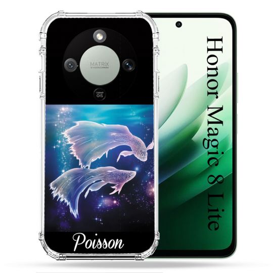 Coque Renforcée Pour Honor Magic 8 Lite 5G Signe Zodiaque 2 Poisson