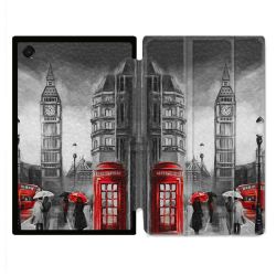 Coque Renforcée Pour Galaxy Tab A11 Plus Voyage Angleterre Londres Vintage