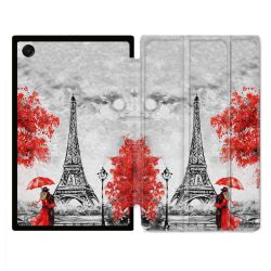 Coque Renforcée Pour Galaxy Tab A11 Plus Voyage France Paris Rouge