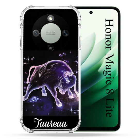 Coque Renforcée Pour Honor Magic 8 Lite 5G Signe Zodiaque 2 Taureau