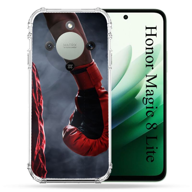 Coque Renforcée Pour Honor Magic 8 Lite 5G Sport Boxe Gant Rouge