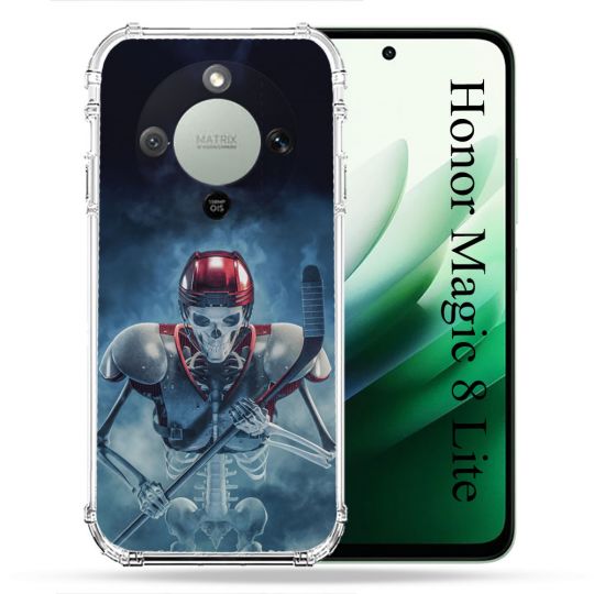 Coque Renforcée Pour Honor Magic 8 Lite 5G Sport Hockey Squelette