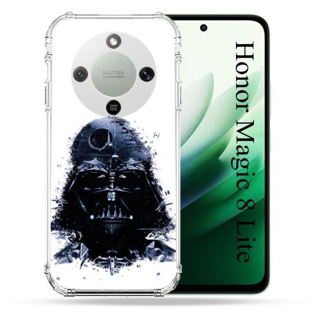 Coque Renforcée Pour Honor Magic 8 Lite 5G Star Wars - Dark Vador Blanc