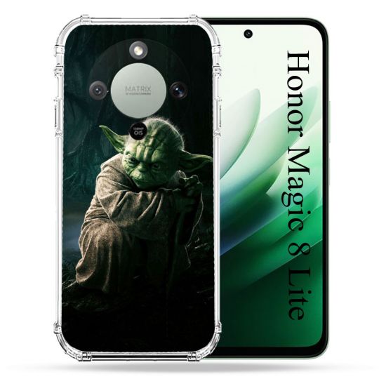 Coque Renforcée Pour Honor Magic 8 Lite 5G Star Wars - Yoda sombre