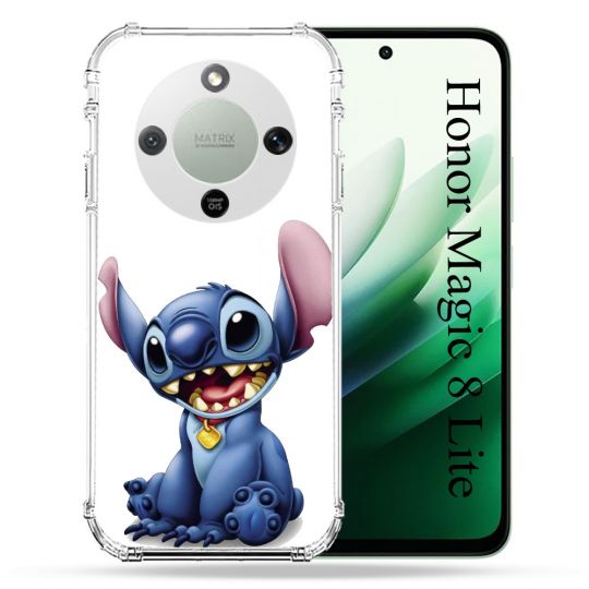 Coque Renforcée Pour Honor Magic 8 Lite 5G Stitch Blanc