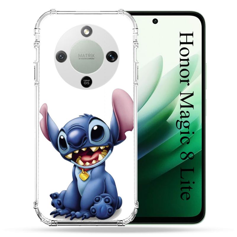 Coque Renforcée Pour Honor Magic 8 Lite 5G Stitch Blanc