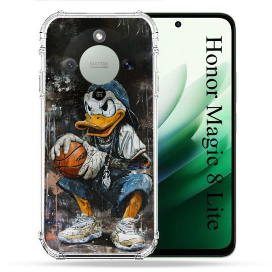 Coque Renforcée Pour Honor Magic 8 Lite 5G Street Art Donald Duck