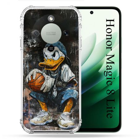 Coque Renforcée Pour Honor Magic 8 Lite 5G Street Art Donald Duck