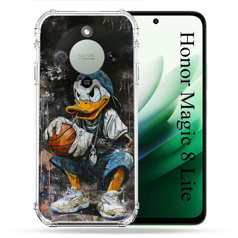 Coque Renforcée Pour Honor Magic 8 Lite 5G Street Art Donald Duck