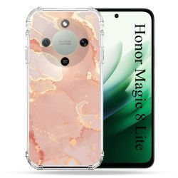 Coque Renforcée Pour Honor Magic 8 Lite 5G Texture Marbre Rose