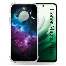 Coque Renforcée Pour Honor Magic 8 Lite 5G Univers Bleu Violet