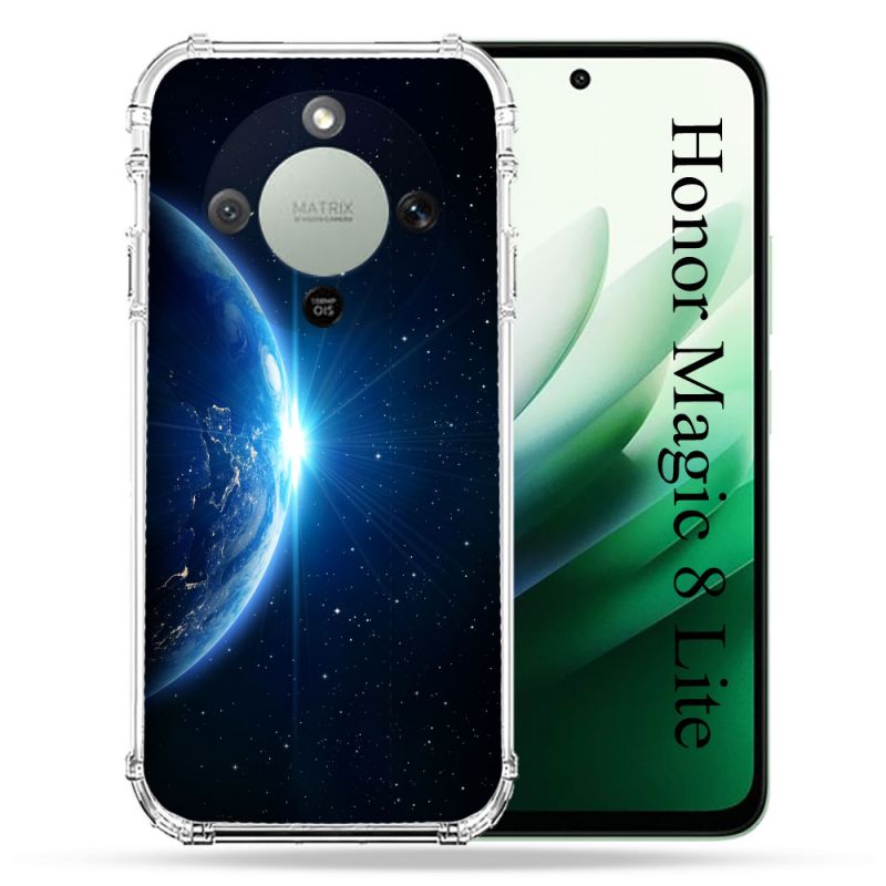 Coque Renforcée Pour Honor Magic 8 Lite 5G Univers Planete Terre