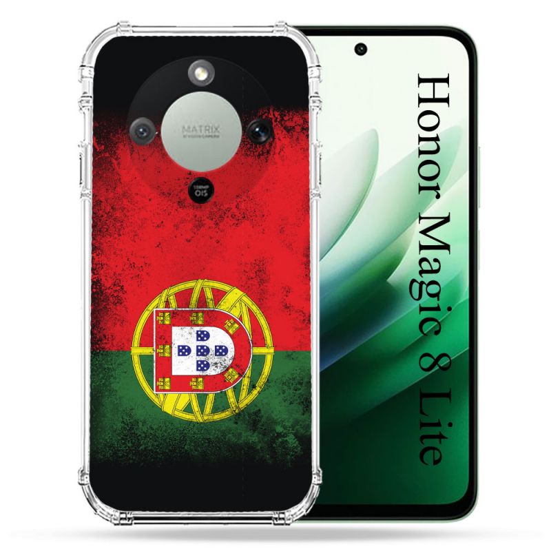 Coque Renforcée Pour Honor Magic 8 Lite 5G Voyage Portugal Drapeau
