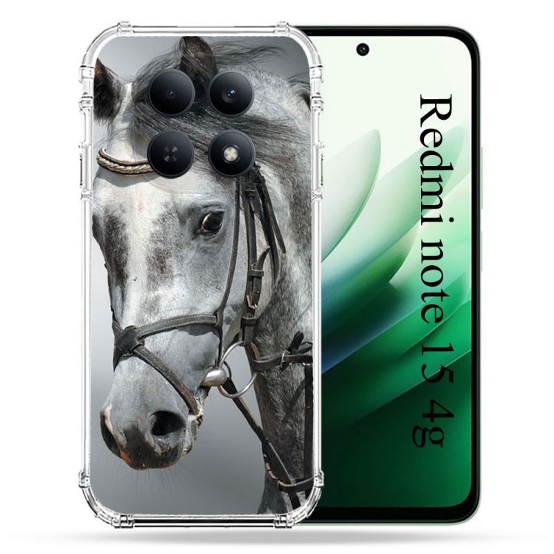 Coque Renforcée Pour Redmi Note 15 4G Animal Cheval Blanc